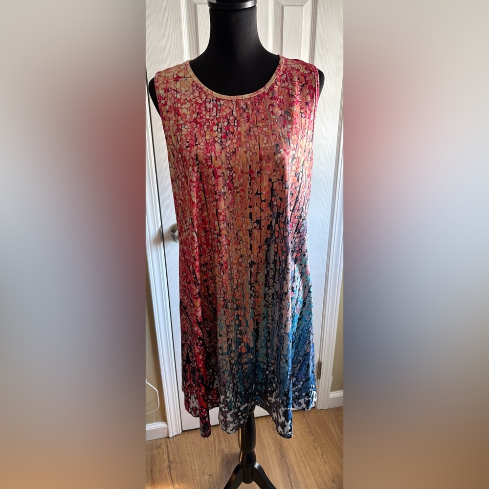 Sleeveless Multicolor Floral Dress